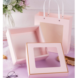 Pink Window Hamper Box | Dessert Boxes